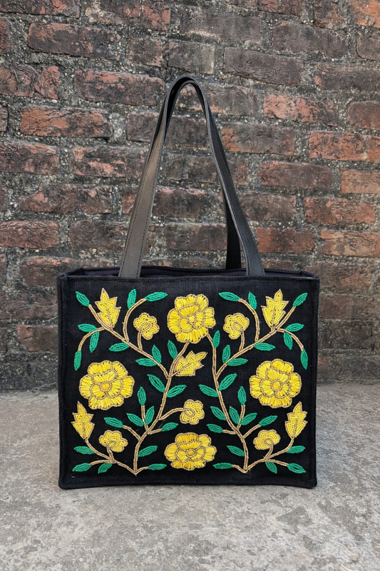 Yellow Bloom Tote Shoppers Bag