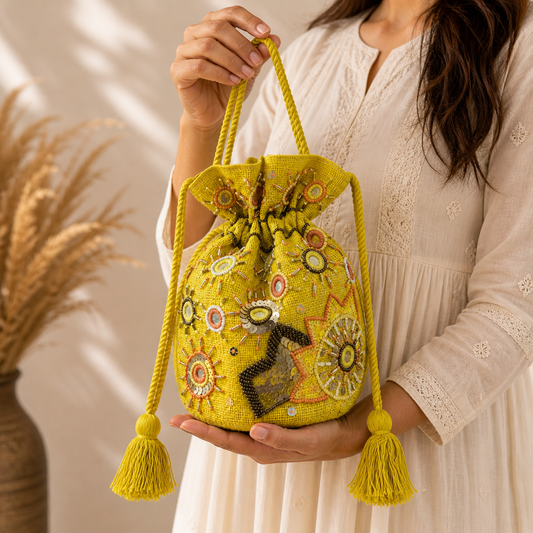 Sunshine Jute Potli