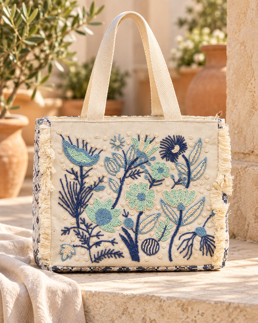 Vivid Harmony | Handmade Cotton Tote Bag