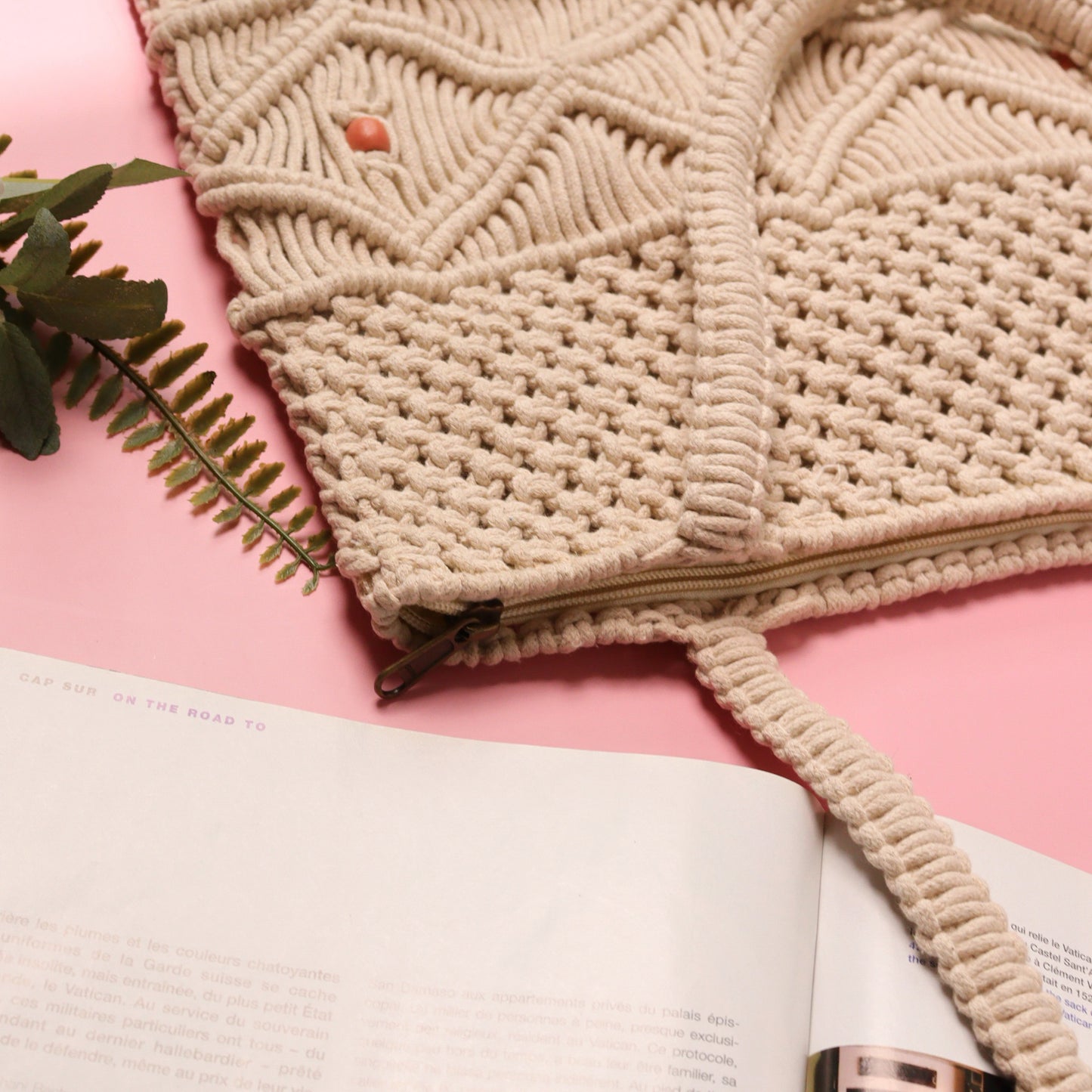 Sheen Macrame Tote Bag