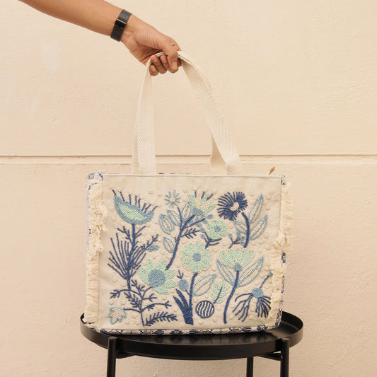 Vivid Harmony | Handmade Cotton Tote Bag
