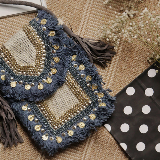 Blue Jute Mobile Sling