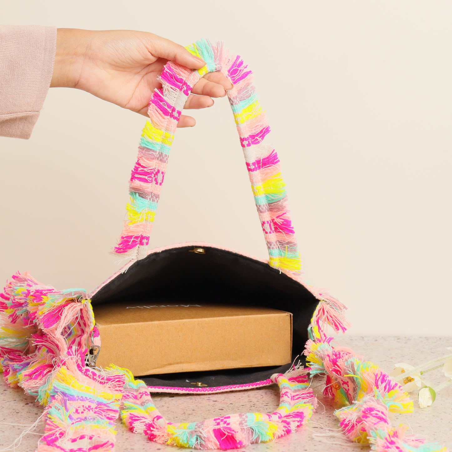 Multi Rumpled Tote Bag