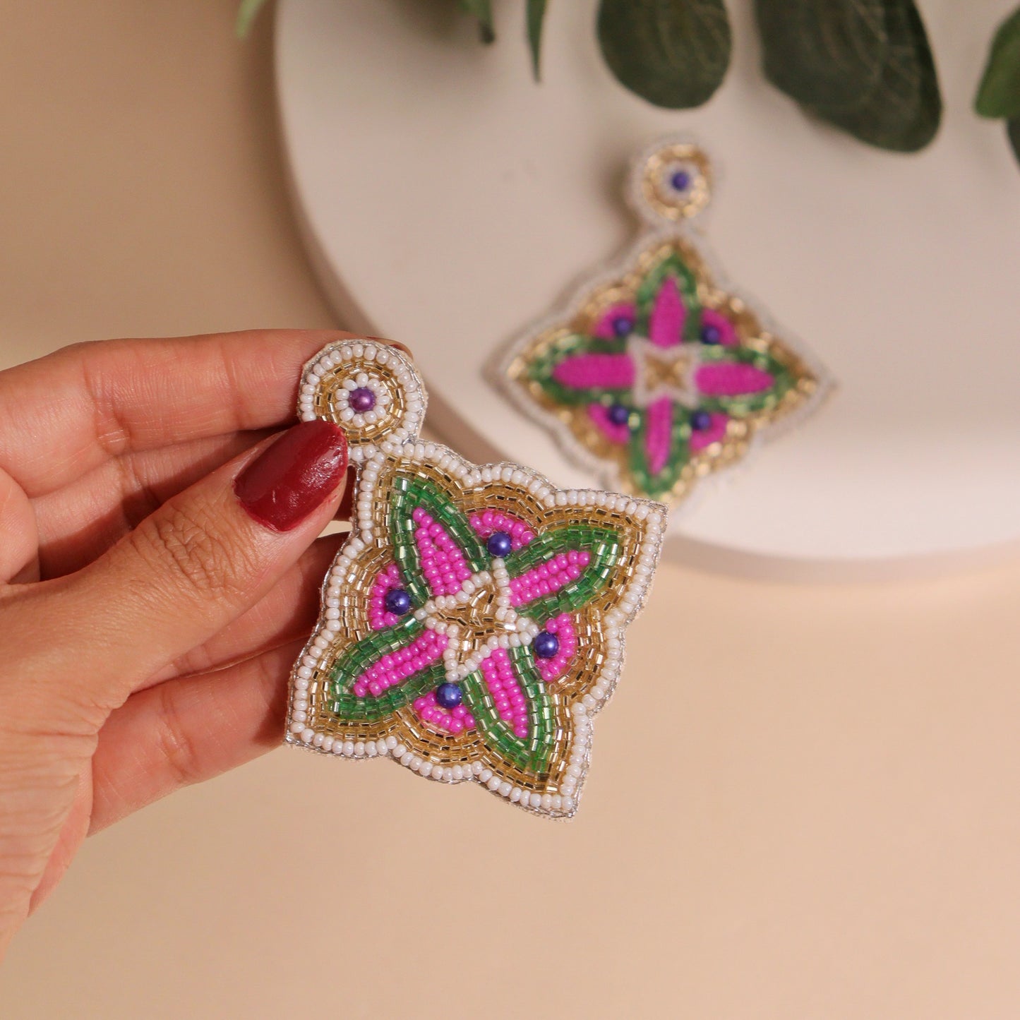 Glam Grid Earrings
