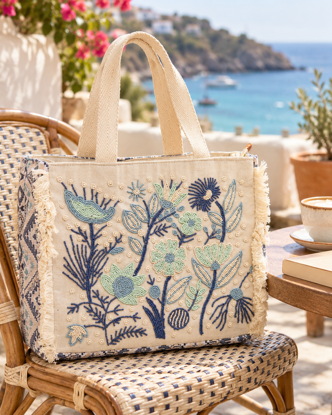 Vivid Harmony | Handmade Cotton Tote Bag