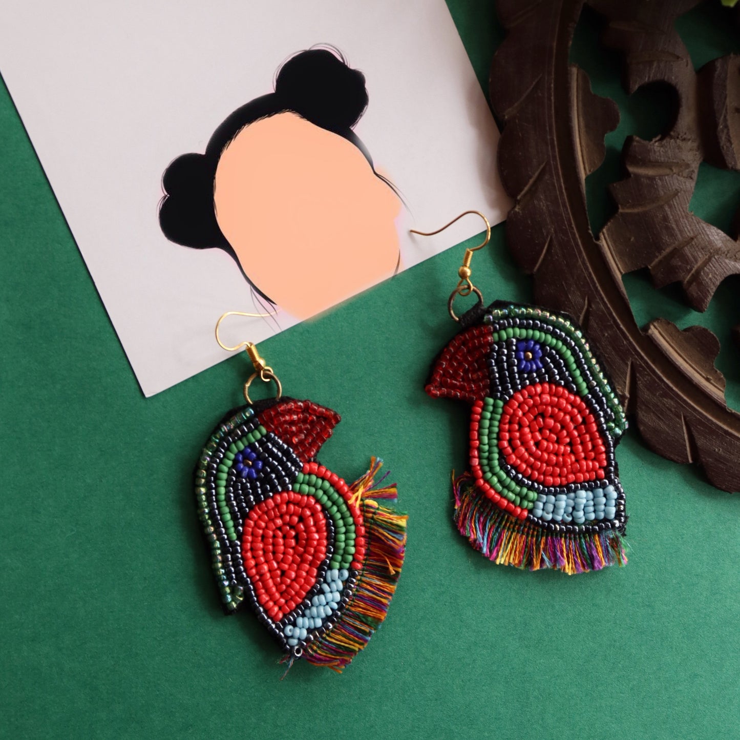 Caribbean Birdy Earring