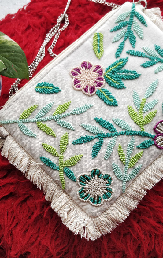 Alice white Clutch Boho Bag