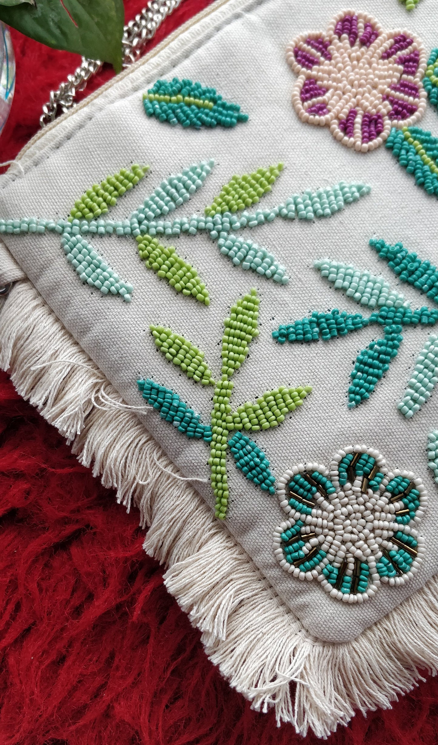 Alice white Clutch Boho Bag