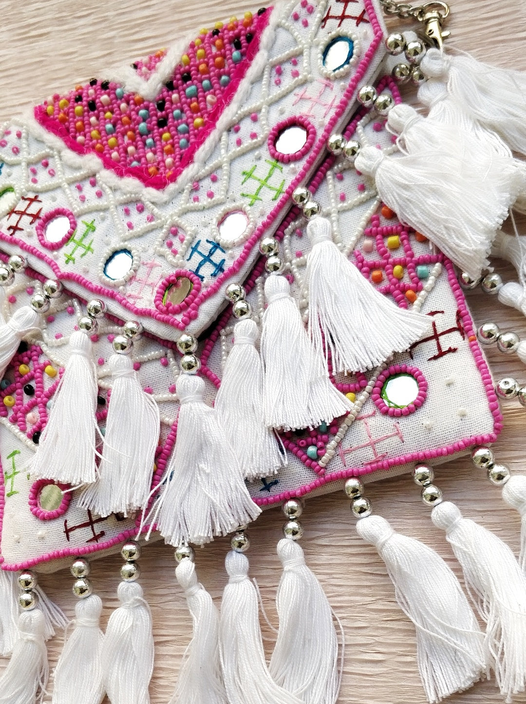 Cali Bag - White Beaded