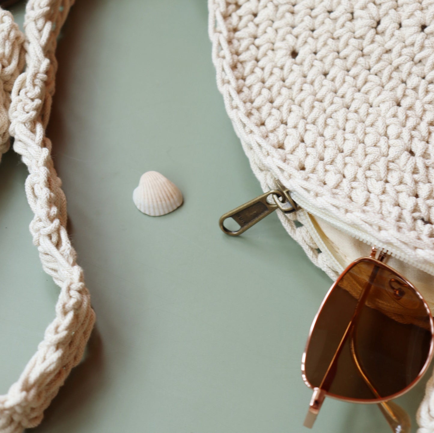 Macrame Off-White Round Sling