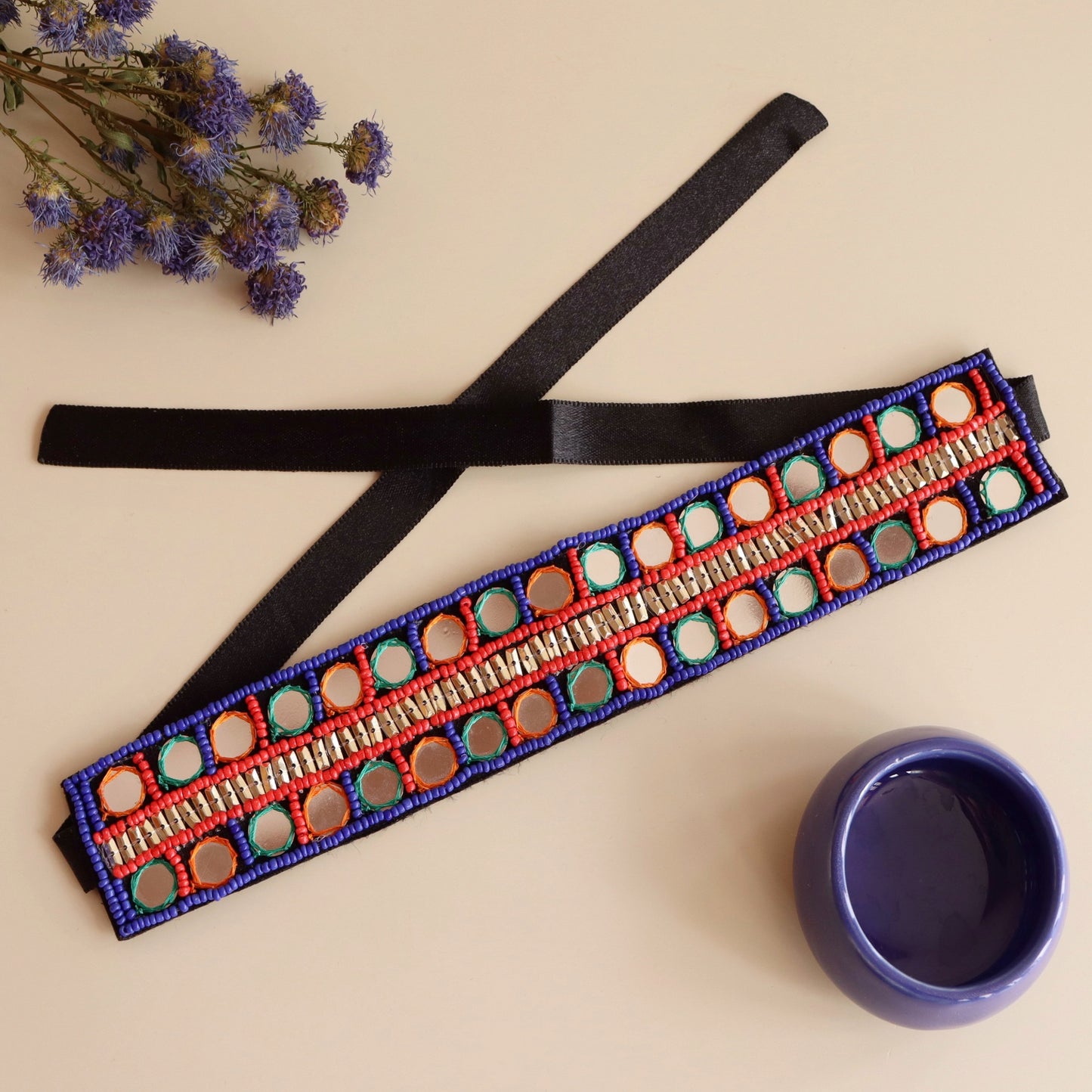 Blue Mirror Choker