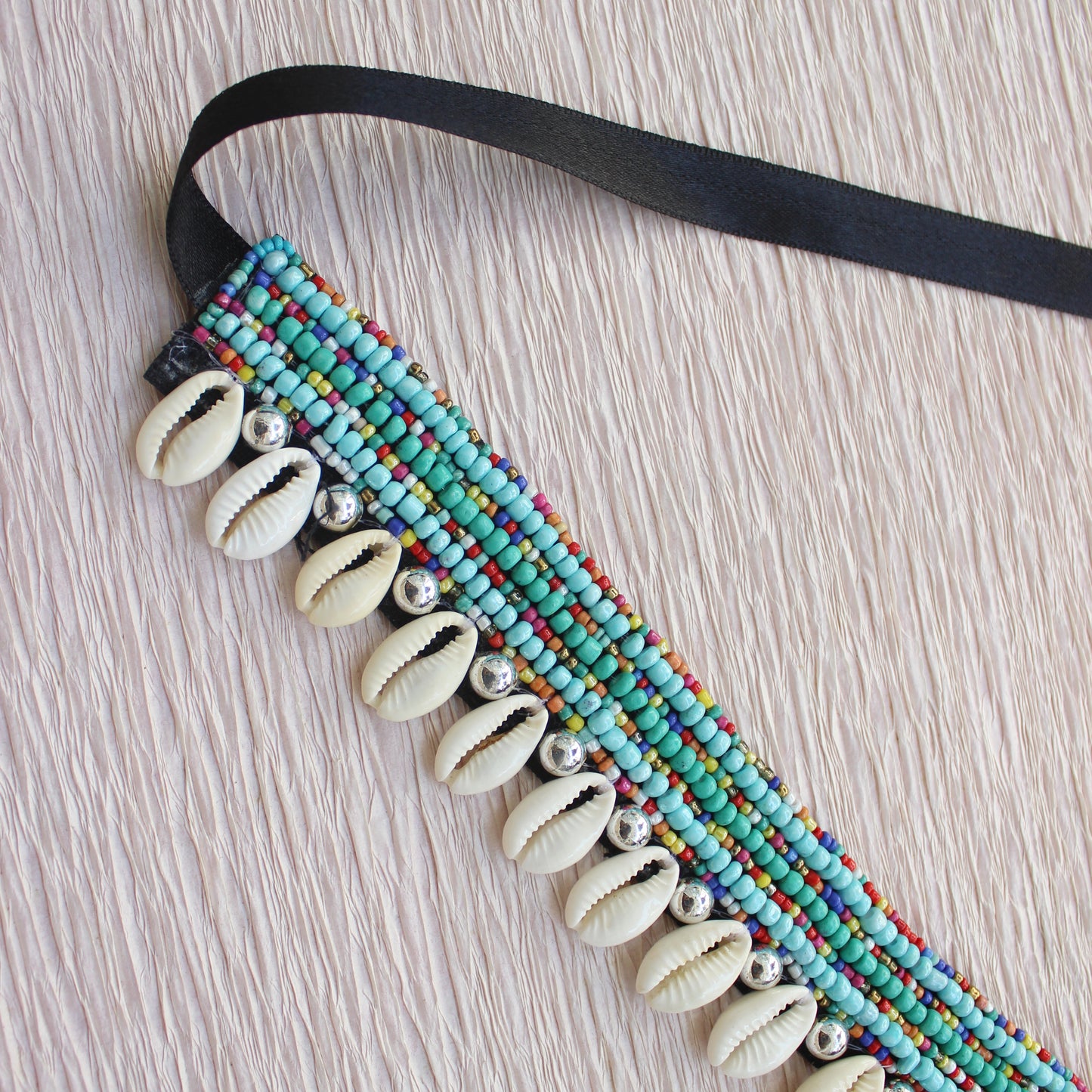 Multi Colored Shell Choker