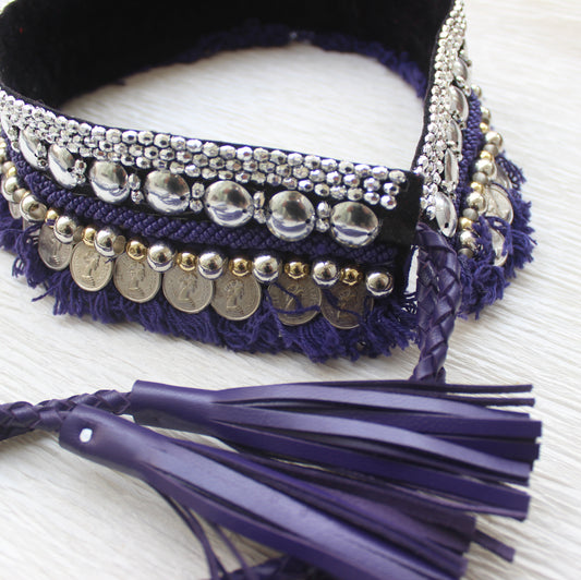 Bohemian Coin Waist Belt - Voilet