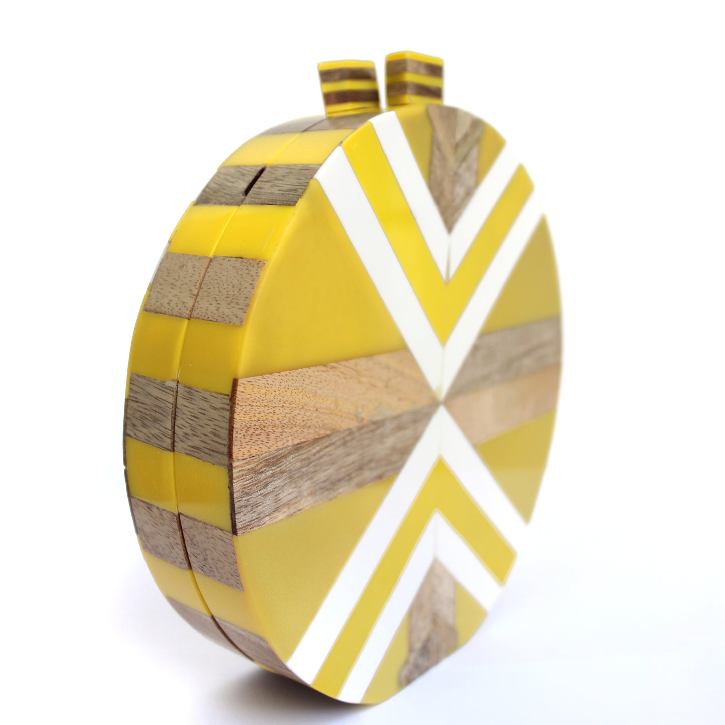 Lemony Yellow Resin Clutch