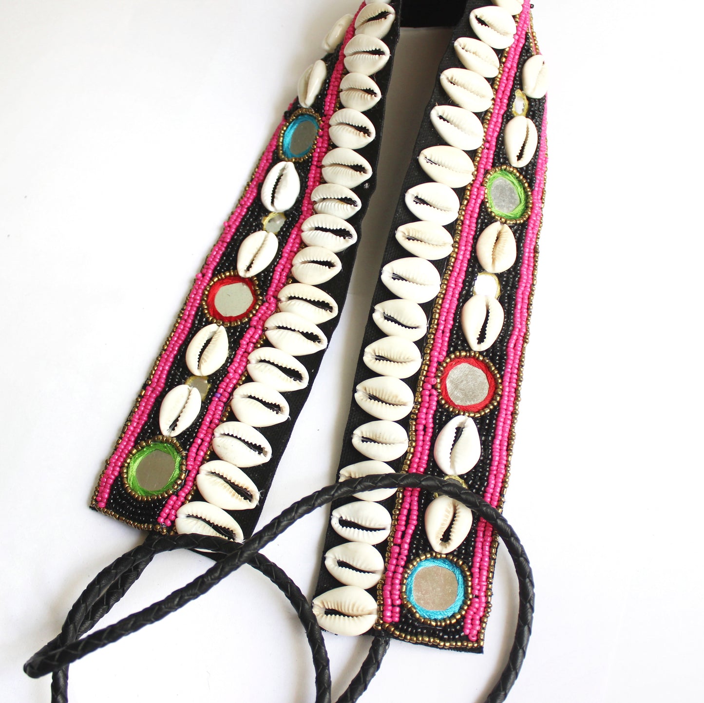 Bohemian Shell Waist Belt - Pink