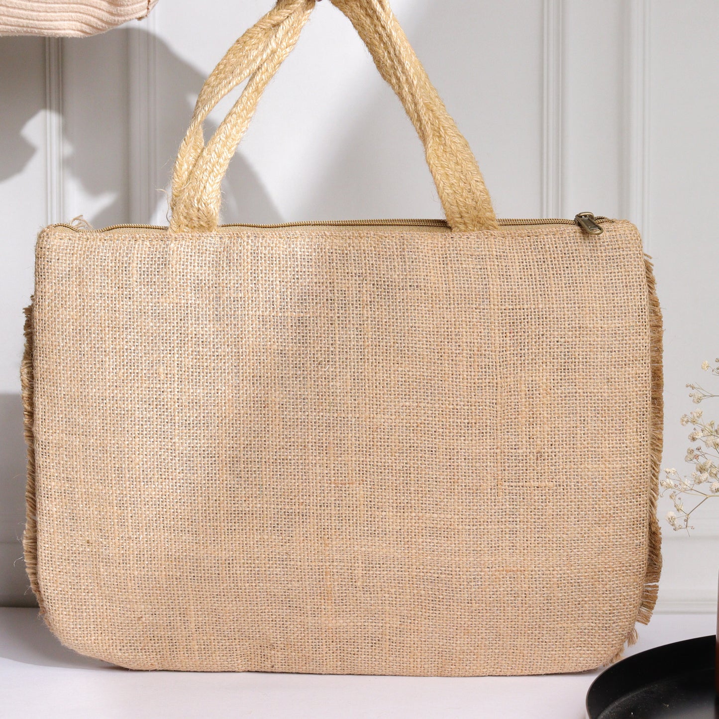 Bonita Tote - Handcrafted Jute Bag with Coin Detailing