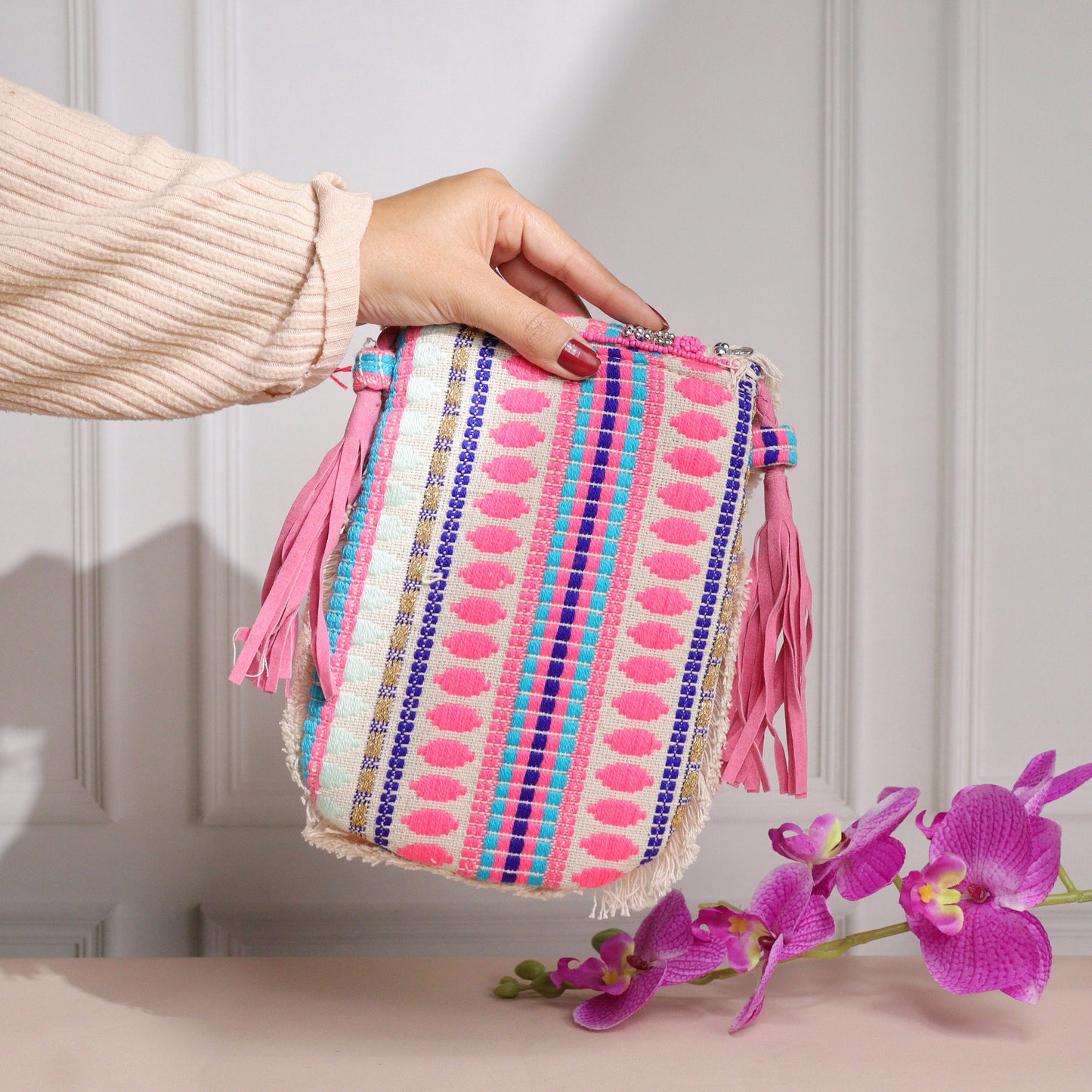 Sandra Pink Mobile Sling Bag