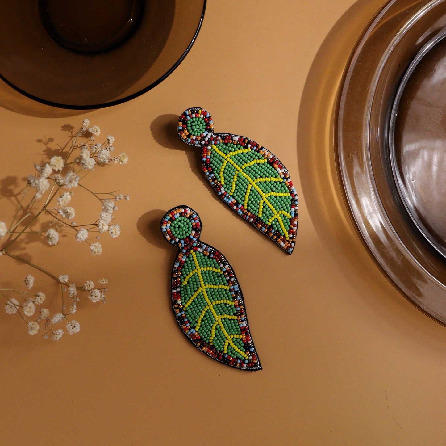 Green Leaf Earring