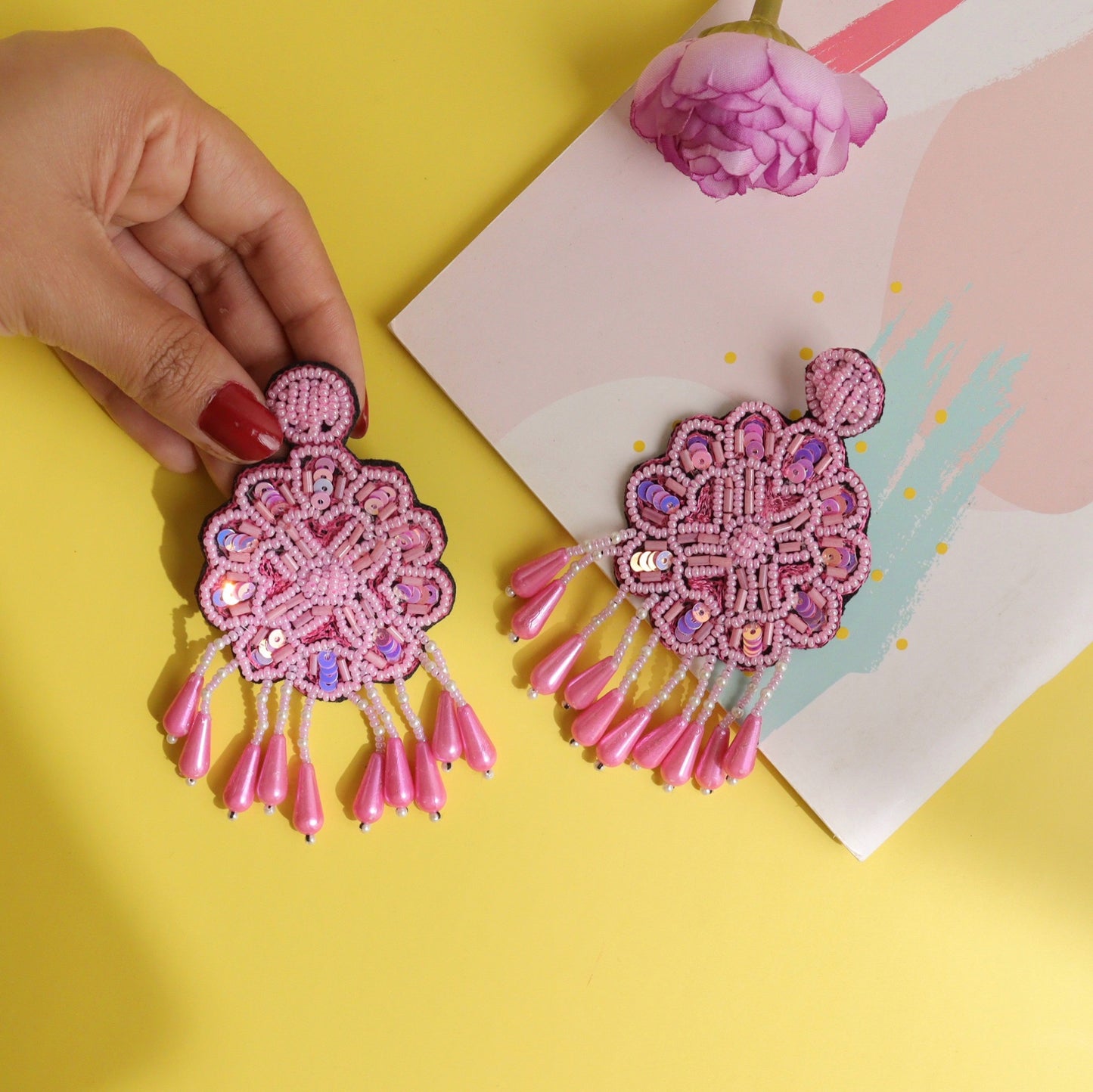 Raquel Pink Earring
