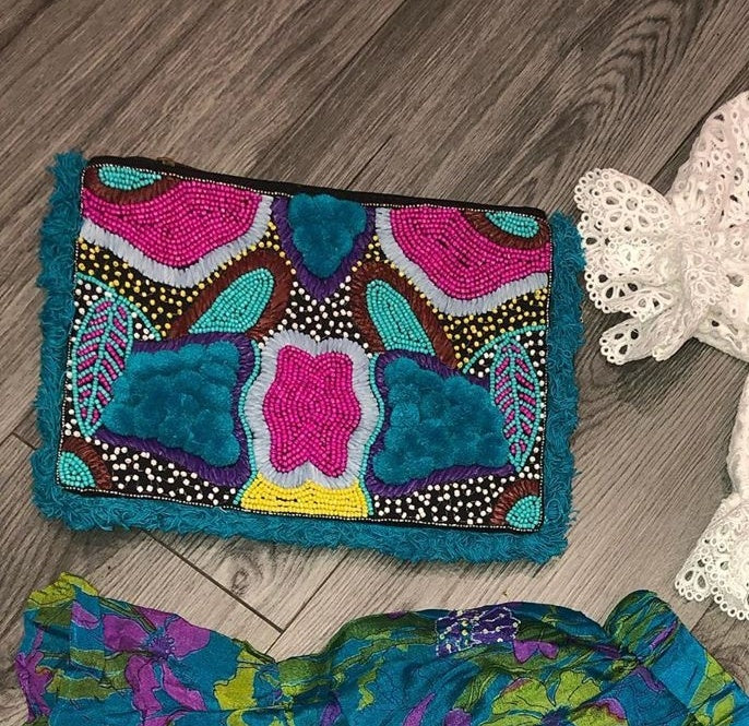 Rangeela Bag - Turquoise & Pink Bohemian Sling