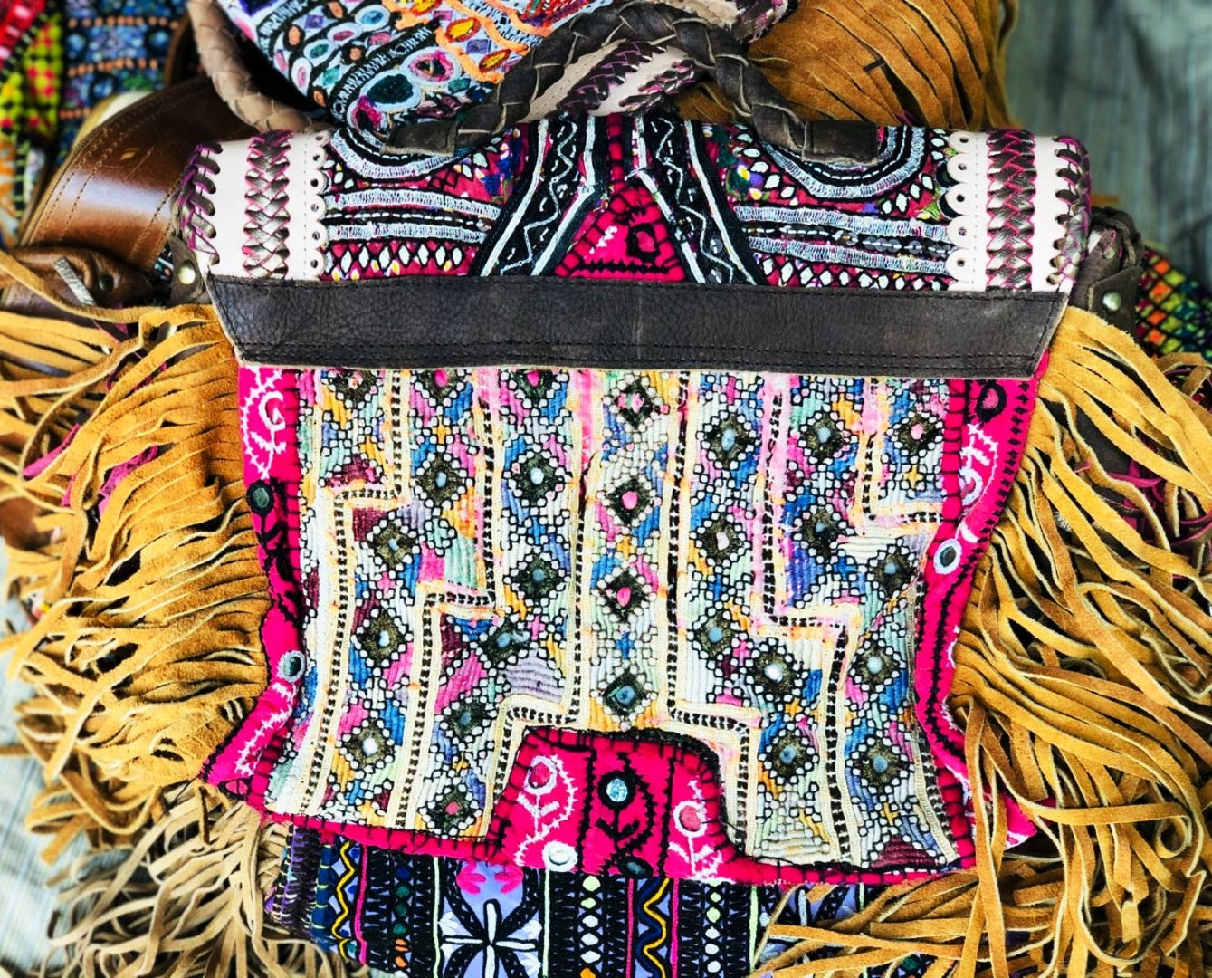 Premium Big Banjara Fringe Bag