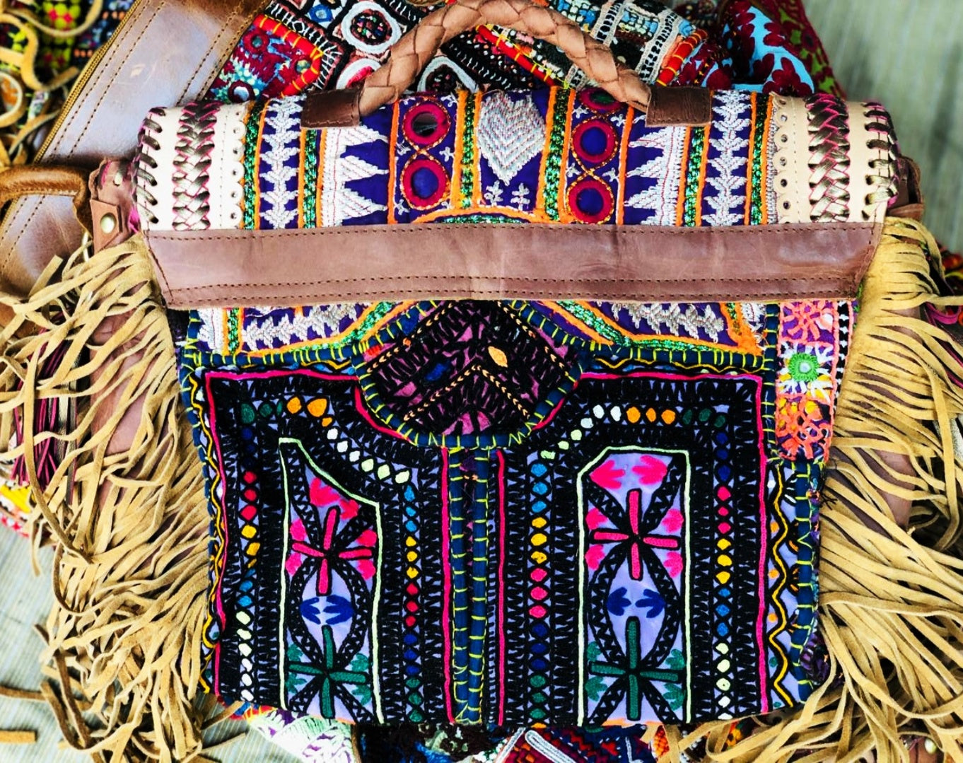 Premium Big Banjara Fringe Bag