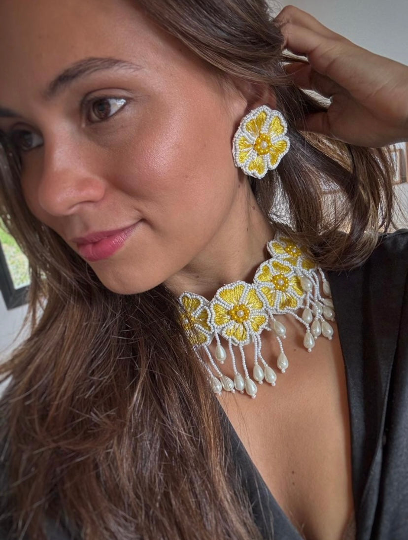 Haldi Sunset Necklace Set
