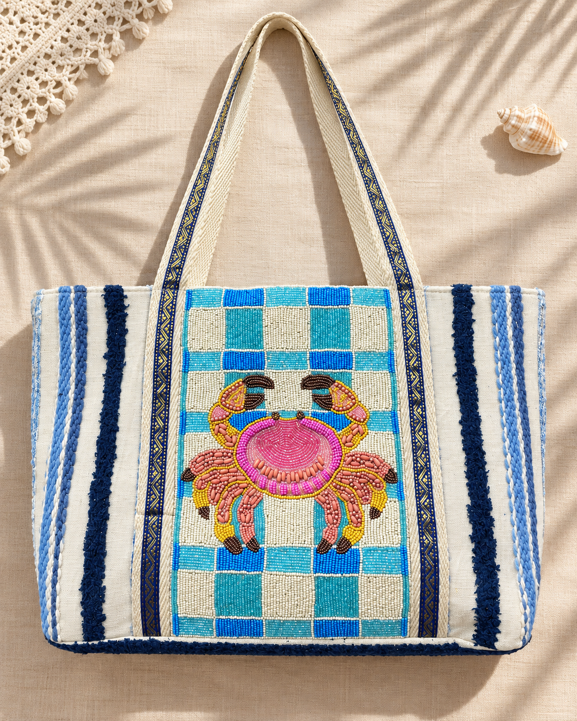 Crab Charm Tote