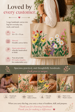 Poppy Paradise | Handmade Cotton Bag