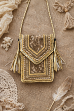 Gold Jute Mobile Sling