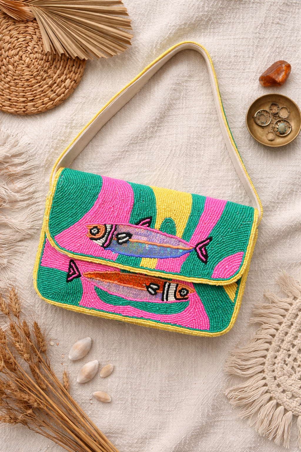 Fishme Premium Beaded Bag