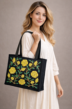Yellow Bloom Tote Shoppers Bag