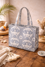 Indigo Bloom Box Bag