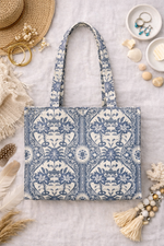 Indigo Bloom Box Bag