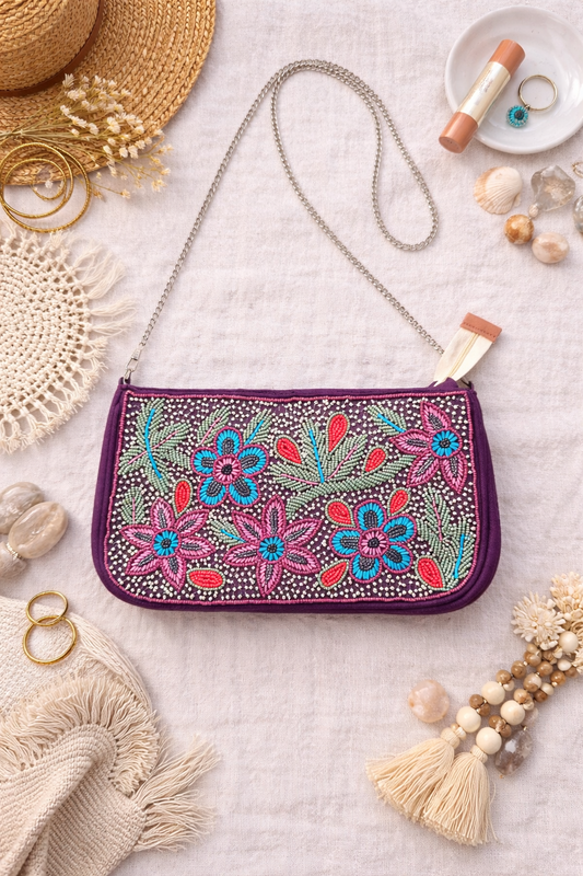 Purple Flowered Sling
