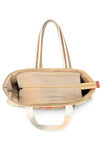 Coastal Bloom Jute Tote Bag