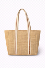 Coastal Bloom Jute Tote Bag