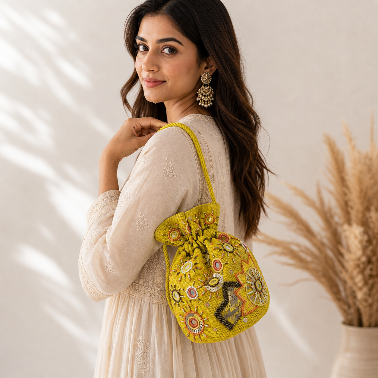 Sunshine Jute Potli