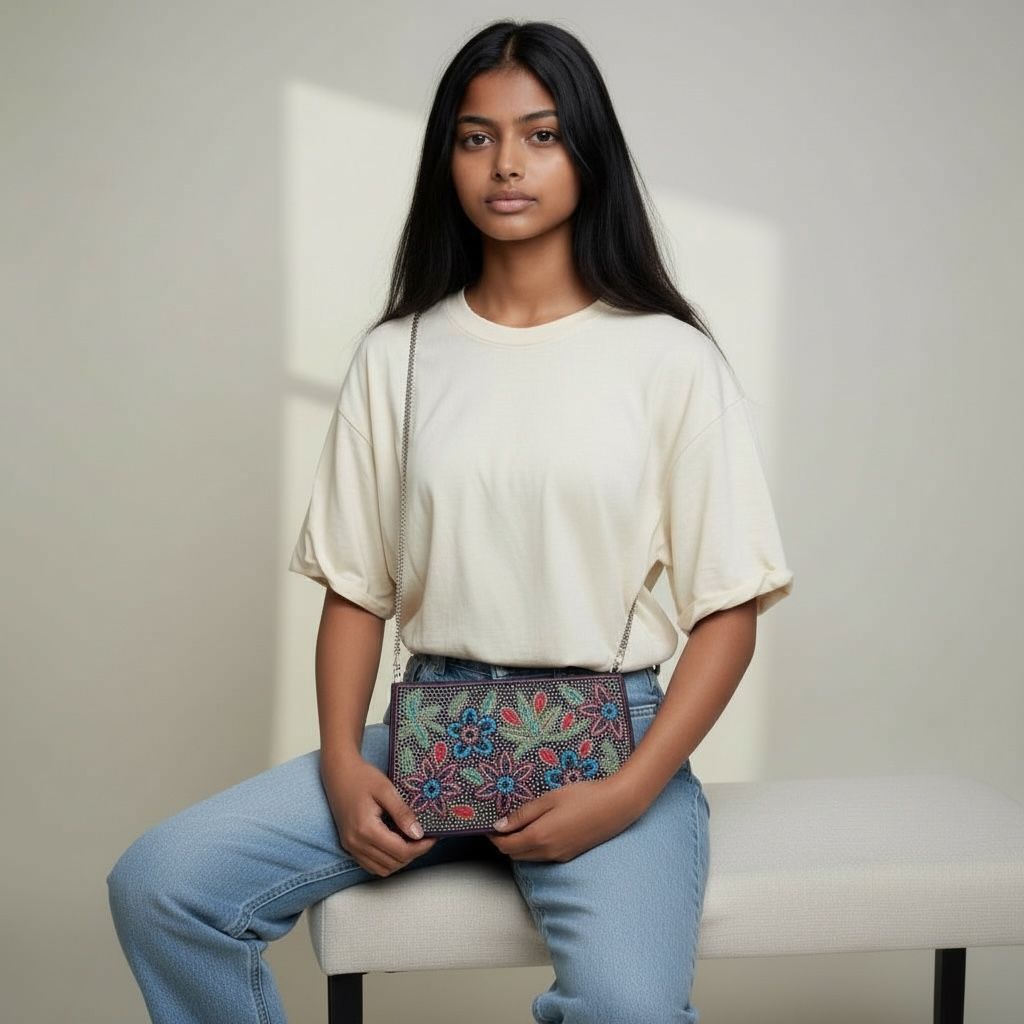 Purple Flowered Sling