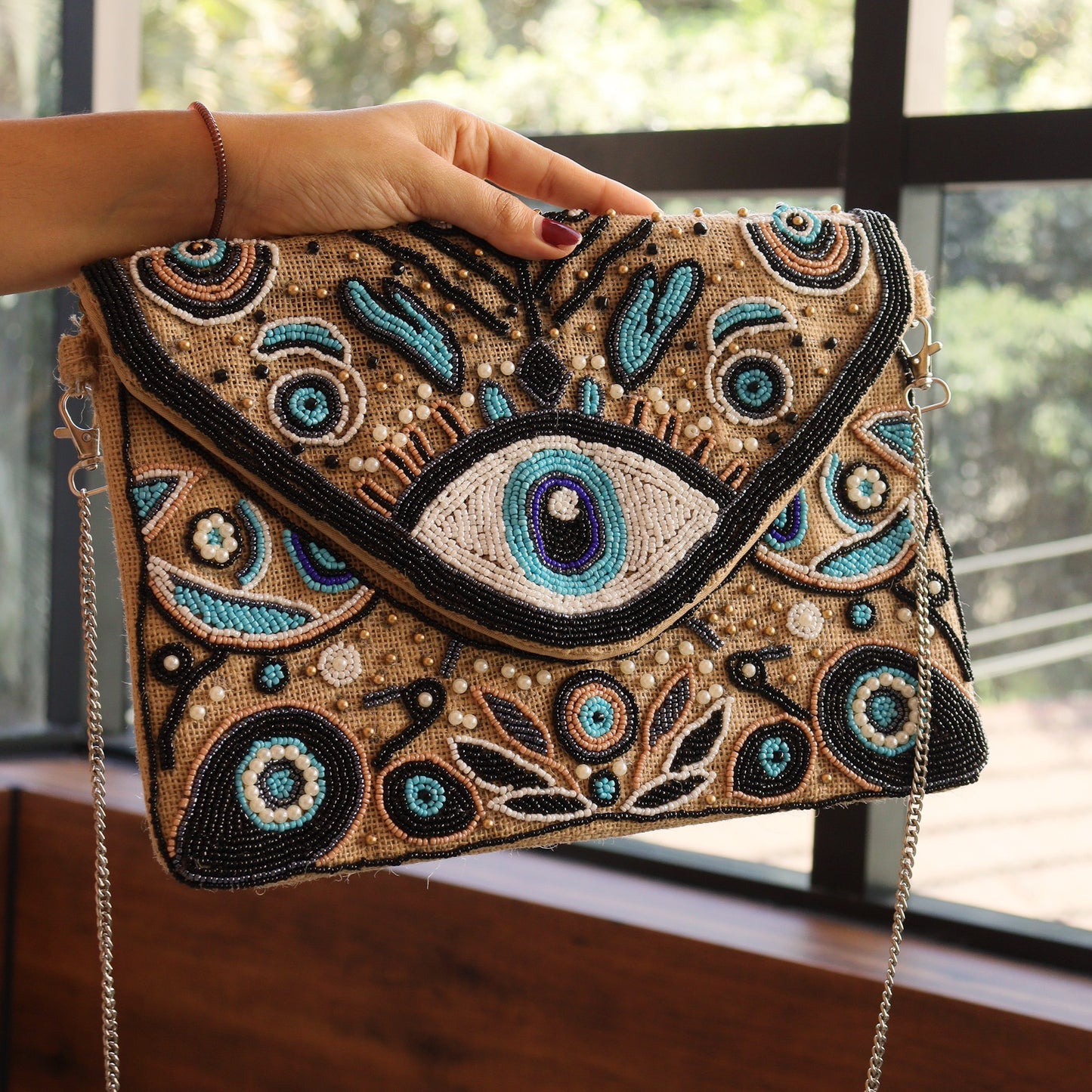 Jute Evil Eye Sling