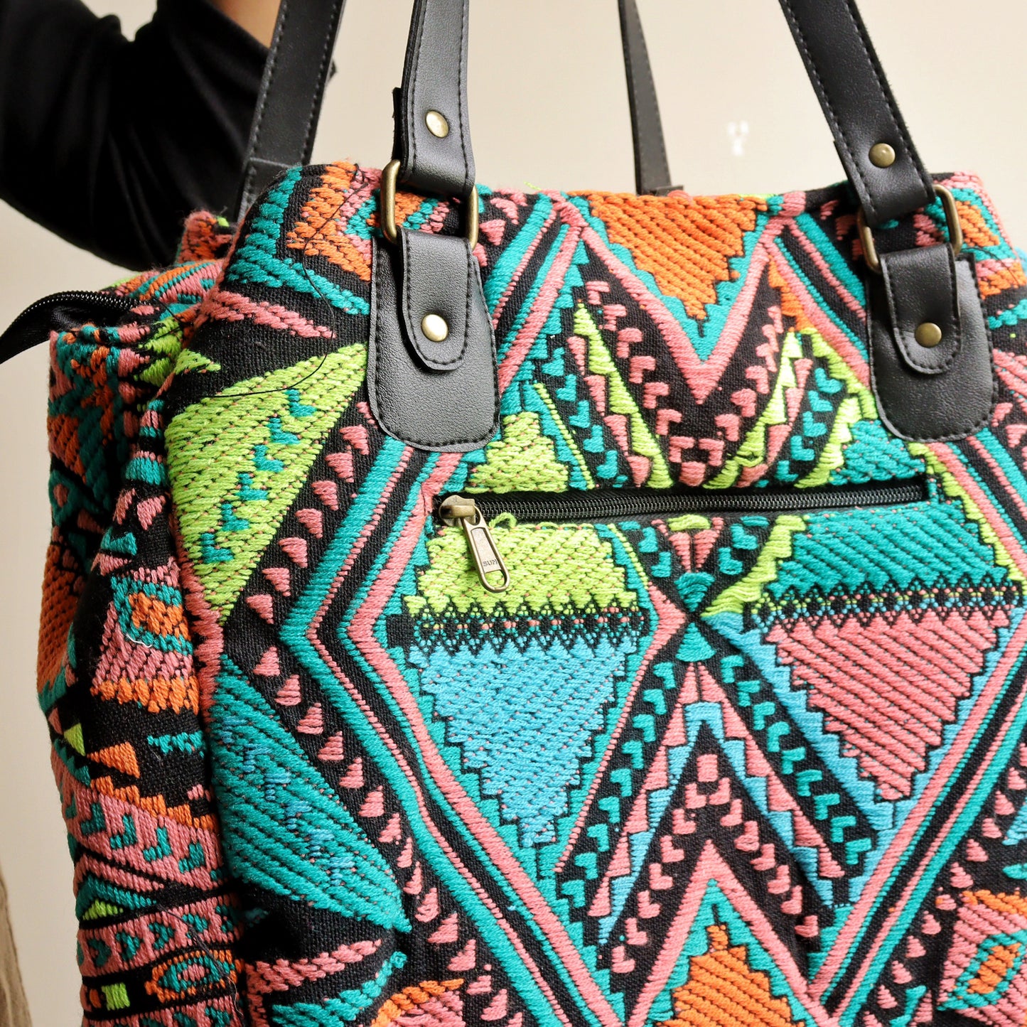 Helen Three Pocket Jute Everyday Tote
