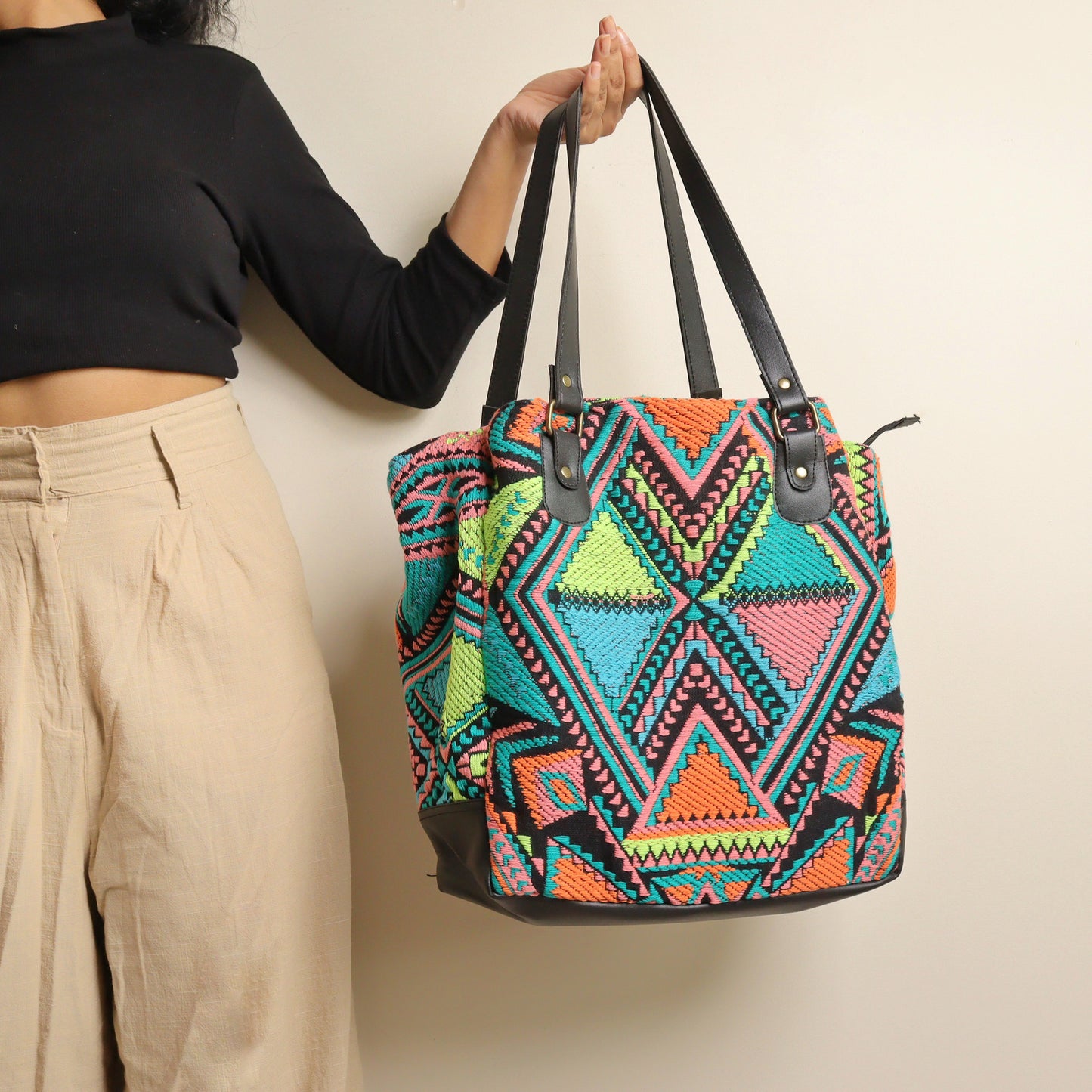 Helen Three Pocket Jute Everyday Tote