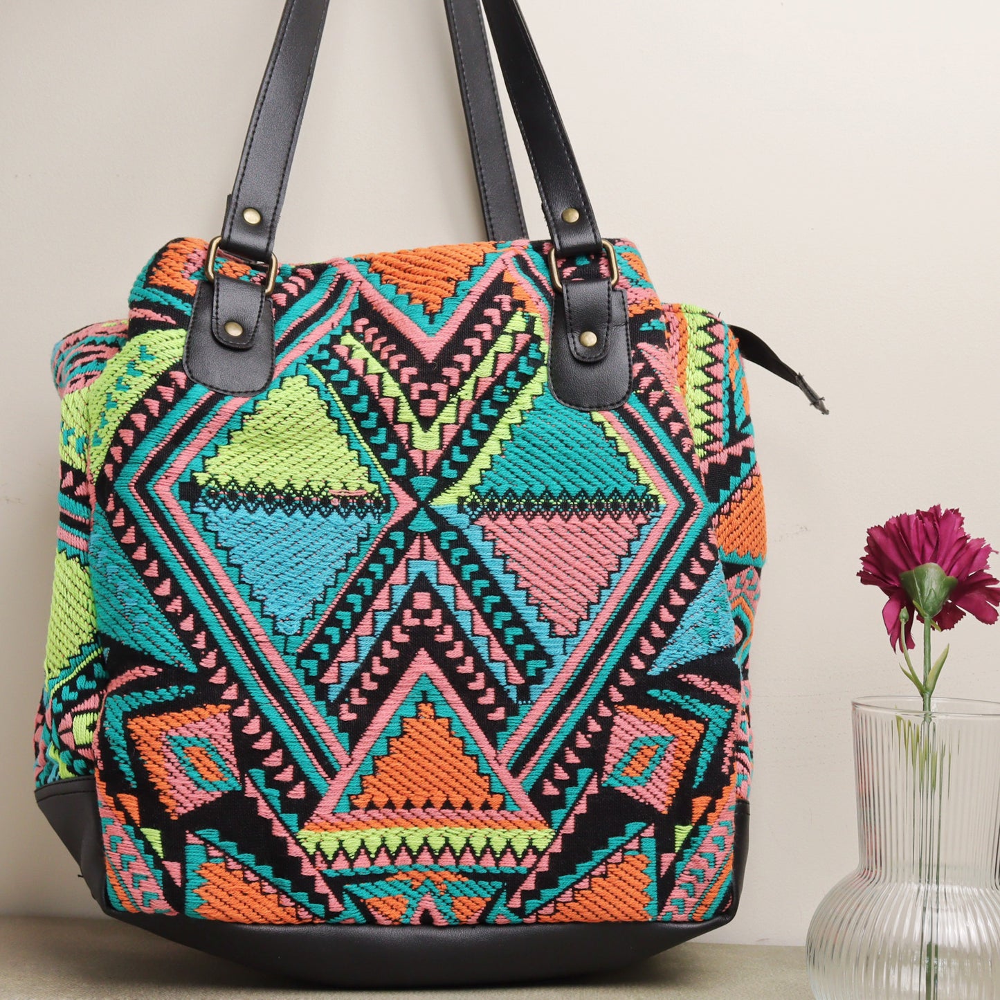 Helen Three Pocket Jute Everyday Tote