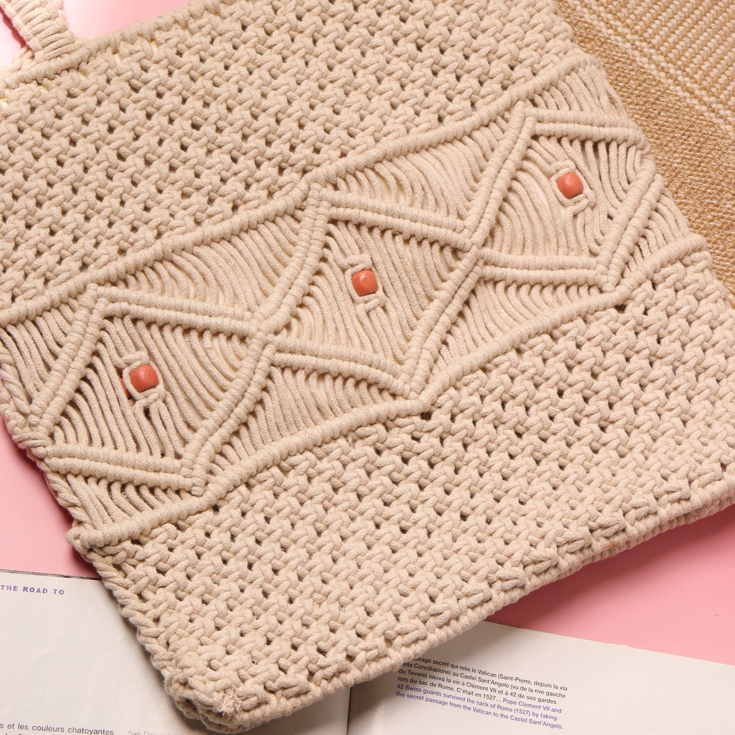 Sheen Macrame Tote Bag