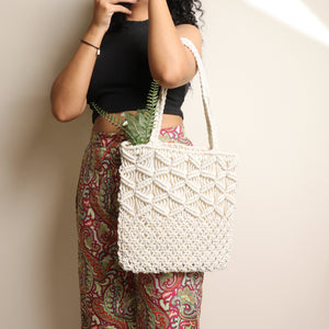 Macrame Beach Tote