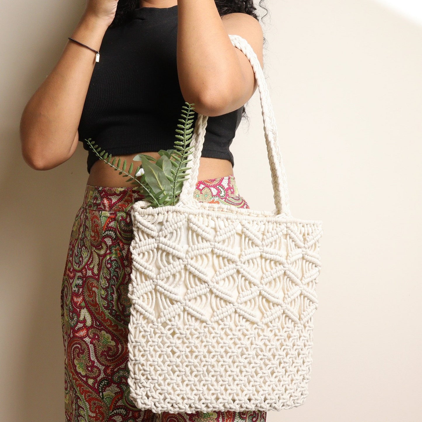 Macrame Beach Tote
