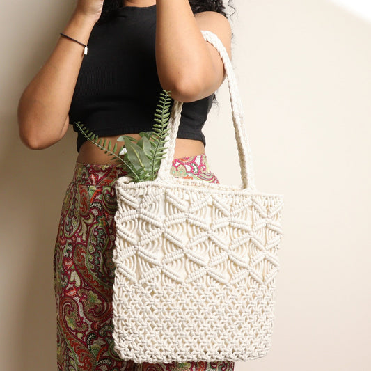 Macrame Beach Tote