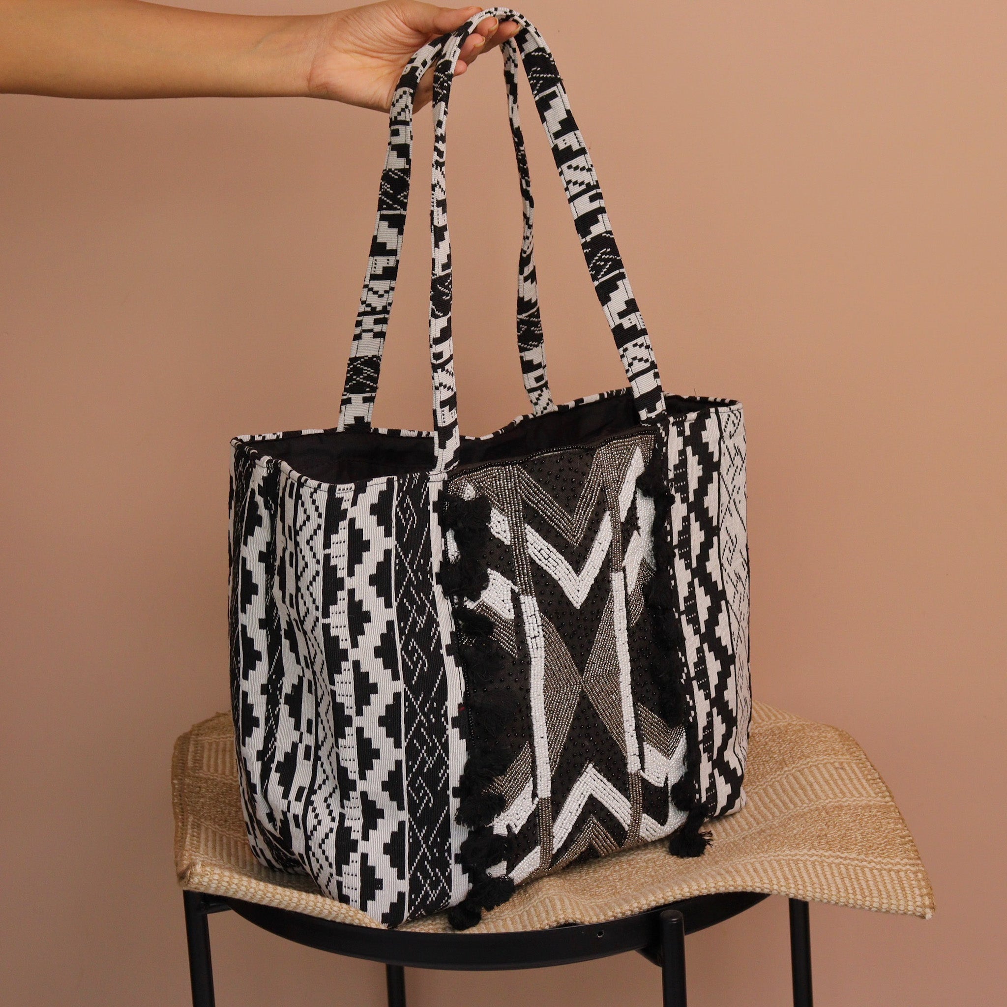 Enigma Black Tote