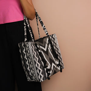 Enigma Black Tote