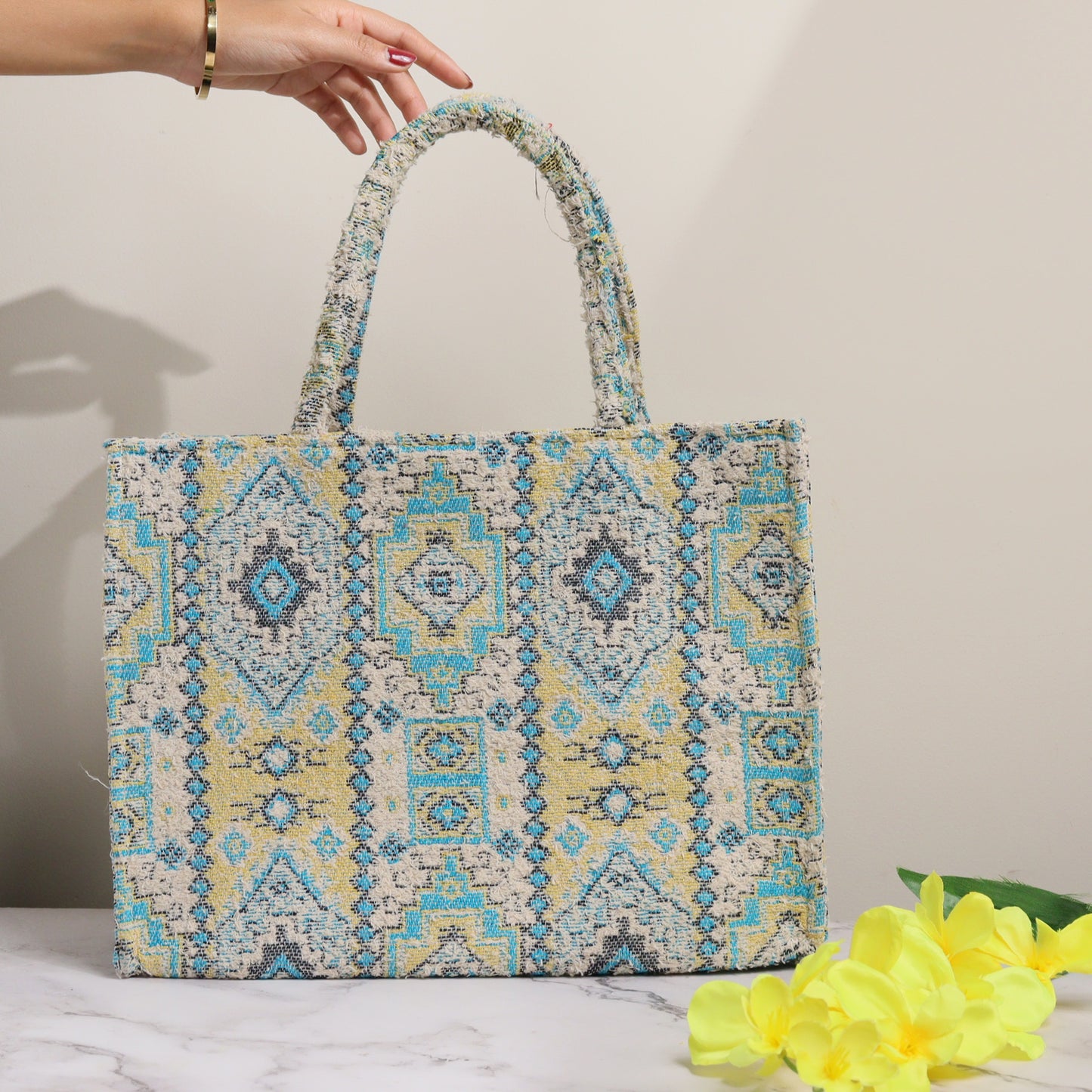 Blue Queen Tote Box Bag